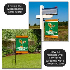 WinCraft Bandiera Da Giardino Milwaukee Bucks + Supporto In Acciaio – Fear The Deer