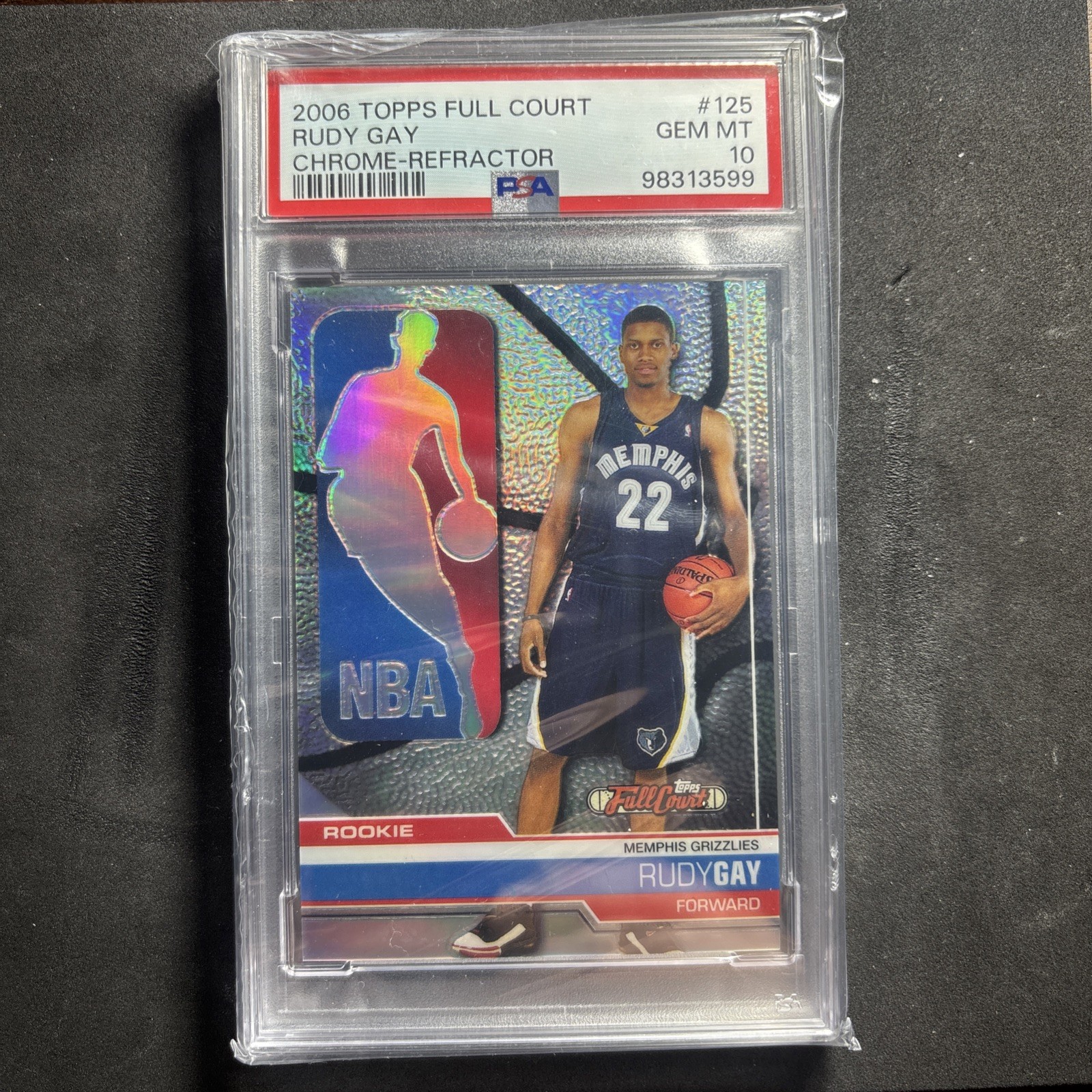2006 Topps Chrome Rudy Gay Rookie Refractor /199 PSA 10 Pop 1 Grizzlies