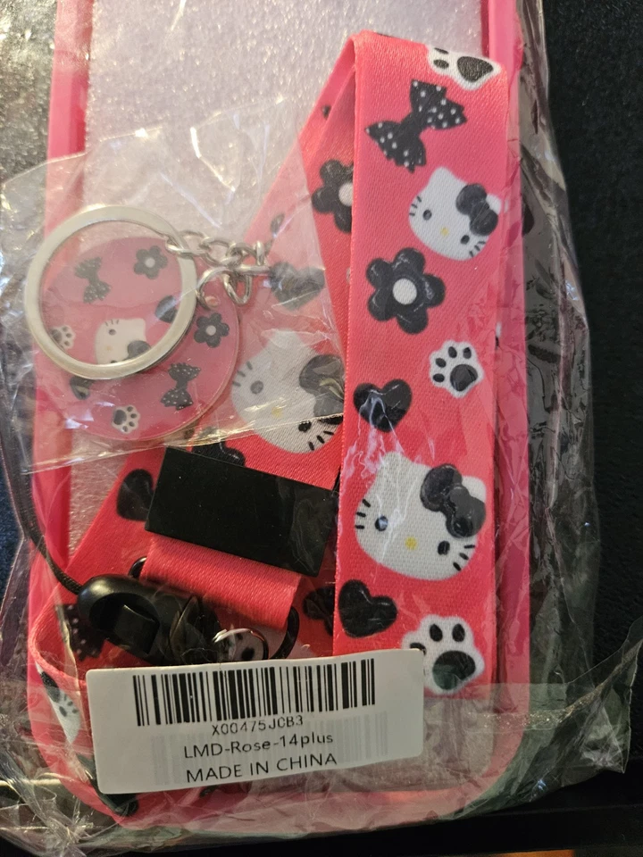 Hello kitty phone case iphone 14 plus With Matching Neck Strap And Key Chain  - Image 4 of 4