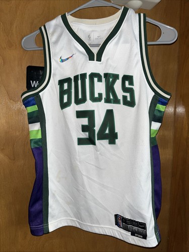MAGLIA NIKE MILWAUKEE BUCKS #43 GIANNIS ANTETOKOUNMPO YOUTH M CITY EDITION (B23) - Foto 2 di 13