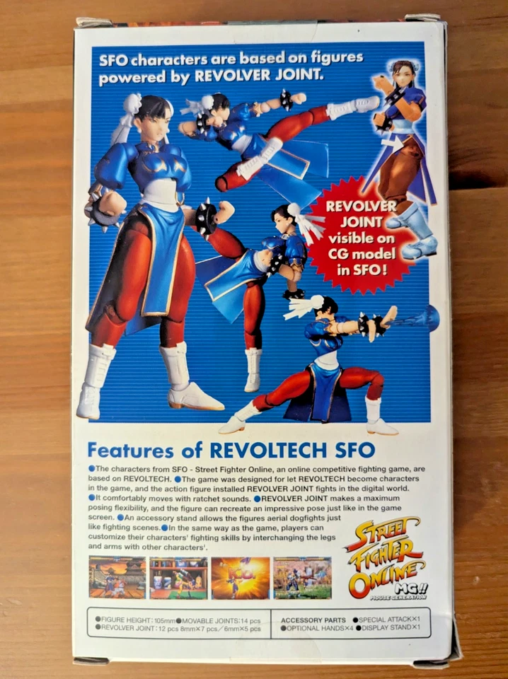 Figura Revoltech SFO No.003 Chun-Li Street Fighter Kaiyodo Japón Buena Sonrisa 2008 Foto 3 de 3