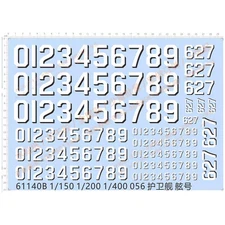 61140B FOR 1/150 1/200 1/400 PLA Navy USN Ship hull number Marking Water Decal