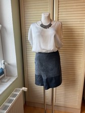 Toller Lederrock von HALLHUBER grau Echtleder Gr. 34