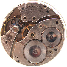 1918 WALTHAM POCKET WATCH MOVEMENT 21939336 GRADE 225 12s 17j GO2