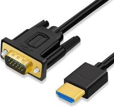 HDMI to VGA Cable, Gold-Plated HDMI to VGA Cable (Male to Male) 1080P