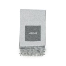 Jacquemus Cashmere Round Carre Scarf Multi Gray 144722438