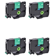 4PK 18MM White on Green Label Tape for Brother P-Touch PT-2310 TZ745 TZe745