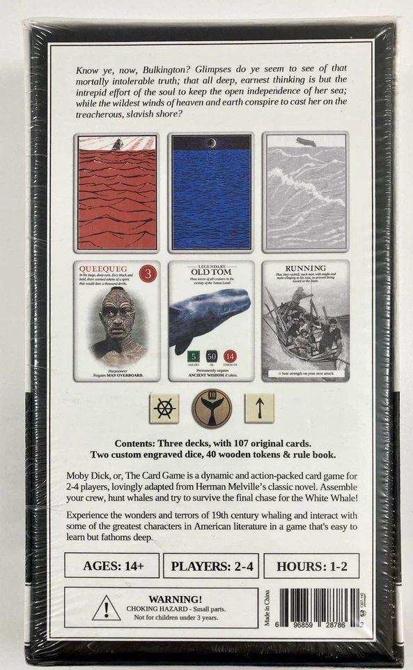Moby Dick or, The Card Game Action Packed 2 - 4 Players Ages 14+ New, Sealed - Image 3 of 4