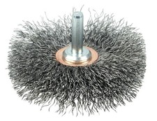 17616 3" Narrow Face Stem-Mounted Crimped Wire Wheel, .0118" Steel Fill, 1/4"...