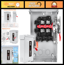 2026 Upgrade 30 Amp Disconnect Switch,2 Pole Safety Switch,Non-Fusible,NEMA 3R S
