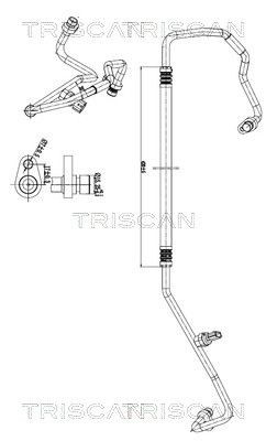 Tuyau climatisation OPEL avec conduite haute basse pression TRISCAN 9010 10028