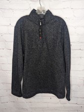 Men's Van Heusen Classic Fit Natural Flex Stretch 1/4 Zip Long Sleeve Pullover L