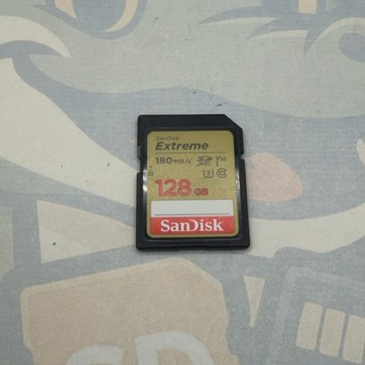 128GB - SanDisk Extreme SD Card - 180MB/s - Untested  - GC662