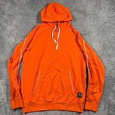 Gymshark Performance Orange Pullover Hoodie Gym Casual Athletic Mens Size Medium