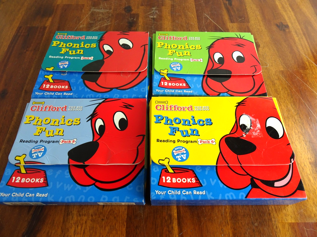 Phonics Fun Reading Program Clifford Scholastic Pack 1 4 5 6 (48