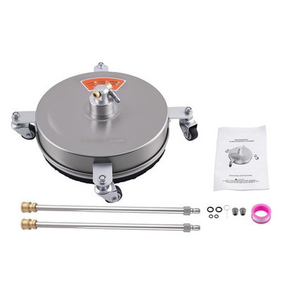 #ad #ad 14 Inch Pressure Washer Surface Cleaner 4200PSI 4 Wheels Stainless Steel $52.50