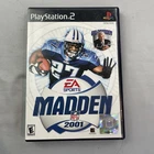 Madden NFL 2001 Sony PlayStation 2 PS2 Football Sports Video Game Tested Working
