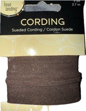 Bead Landing Suede Leather Cord 3mm 3 Yards Dark Brown