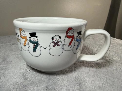 Fiesta Ware Snowmen by Homer Laughlin  For Bon Ton Store Oversized Jumbo Mug