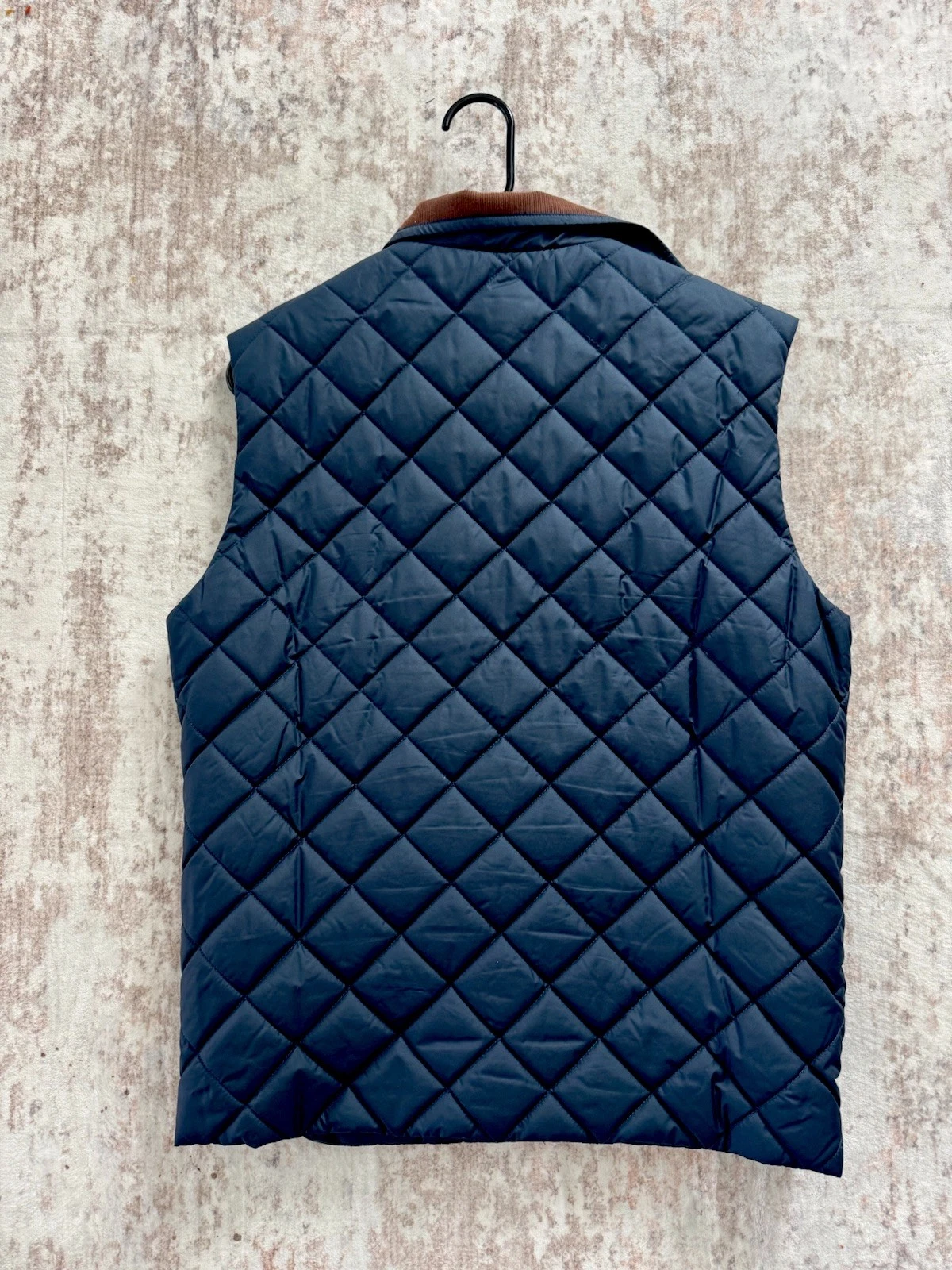 Brooks Brothers Men's Quilted Full Zip Polyester Vest w/ Pockets Blue M - product detail image 2