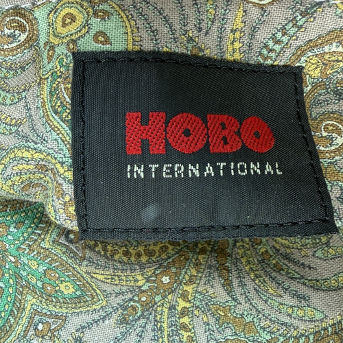 HOBO International Clutch  Handbag Purse Green Leather Foldover Envelope Buckle - Picture 6 of 12