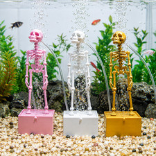 Dancing Skeleton Aquarium Bubble Ornament Fish Tank Aerating Decoration USA