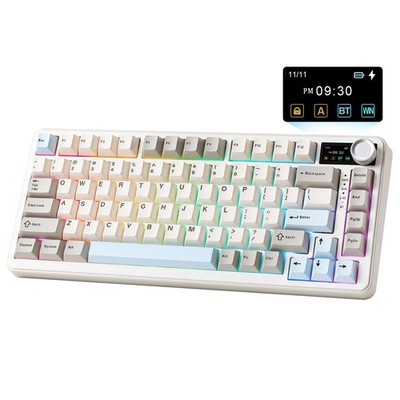 Yunzii B75 Pro Max Qmk/Via Mechanical Keyboard With 75% English Layout, Display_