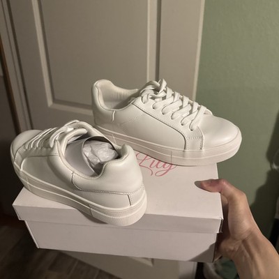pink lily White Sneaker Sz 7