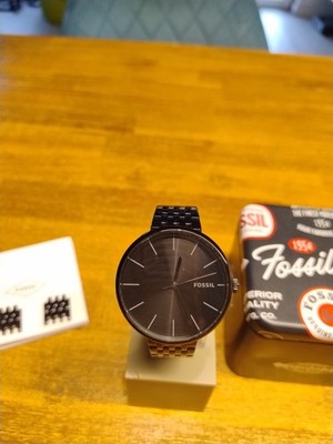 Fossil Uhr Hutton SLIM Line Herren, BQ2440, GLIEDERBAND, OVP, Neue Batterie 