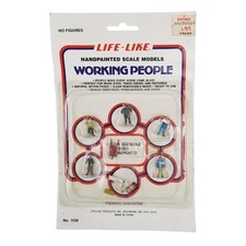 HO Scale Life Like Hand Painted Scale Models 9 Piece Working People 1130