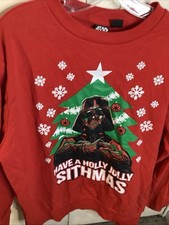 Star Wars Have A Holly Jolly Ugly Christmas SWEATER Size Medium