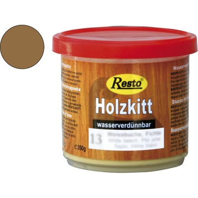 Resto Holzkitt ReparaturpasteSpachtelmasse lackierbar Nussbaum mittel 200g