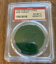 Bob Turley 1959 Armour Coins (Green) PSA 6