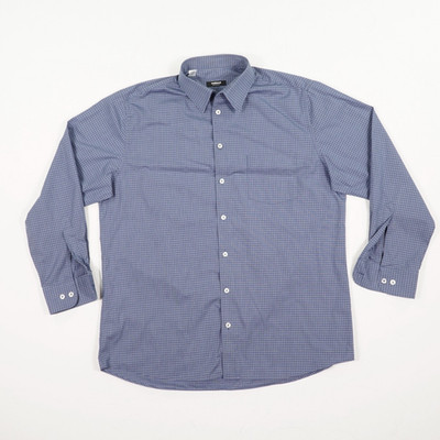 WALBUSCH Herren Hemd Gr. 42 blau mehrfarbig Langarm Comfort Fit Kentkragen Baumw