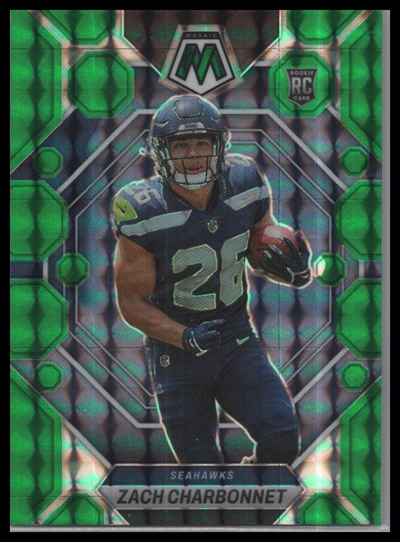 2023 Panini Mosaic #379 Zach Charbonnet Green Mosaic