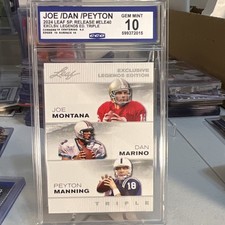 Leaf 2024 SP Release Triple Joe Montana Dan Marino Peyton Manning #ELE40