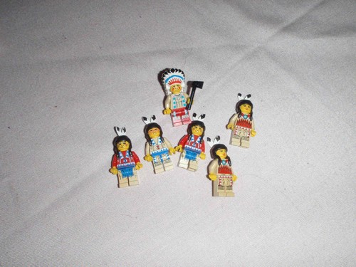 6 Lego Western Indianer Figuren