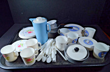 Chilton Globe Plastic Play Dishes Mugs Lot Tea Set Ducks Flowers