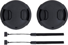 2-Pack 52Mm Front Lens Cap Cover with Deluxe Cap Keeper for Fuji Fujifilm X-M5 X