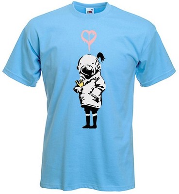 BANKSY THINK TANK T-SHIRT - Urban Art Blur - Farbwahl, S bis 3XL