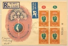 Israel Sc. 79 Conquest of Desert 1953 Registered Airmail with Plate Block Used