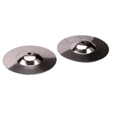 2 Pcs Silver Cymbals Drum Percussion Accessories Musical Instrument Accessory