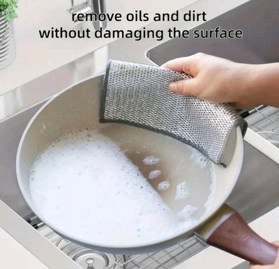 5 Reusable Mesh Dishwashing Cloths Dual-Sided Reusable Cleaning Cloths For Dish