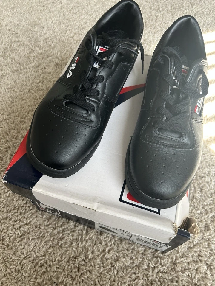 Retro Y2K Fila Original Fitness Negro Niños Jóvenes Tenis Talla 5.5 Unisex Foto 3 de 4