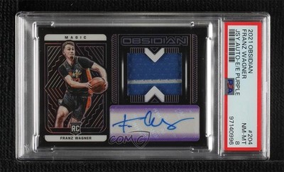 2021 Obsidian Electric Etch Purple 2/49 Franz Wagner PSA 8 Rookie Auto RC 14hk