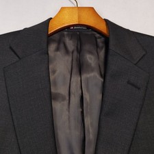 Hart Schaffner Marx Sport Coat Mens 42R fits 44 Graay Two Button Single Vented