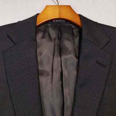 Hart Schaffner Marx Sport Coat Mens 42R (fits 44) Graay Two Button Single Vented
