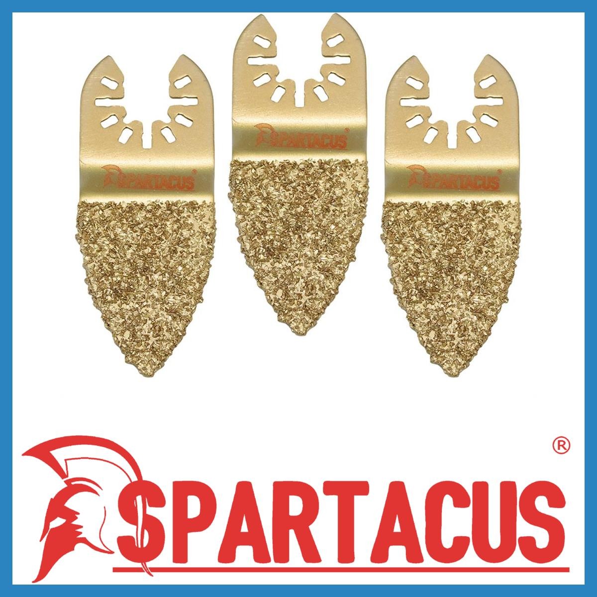 3 x Spartacus 35mm MultiTool Carbide Finger Rasp Black & Decker Fein Multi Maste