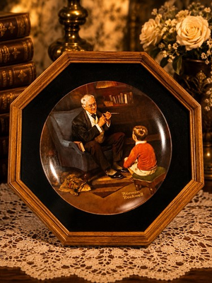 #ad Norman Rockwell The Tycoon Knowles Heritage Collection Collector Plate 1982 $145.00
