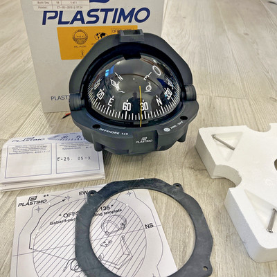Plastimo Offshore 135 Magnetic Compass, Black, with Black Conical Card, NEW